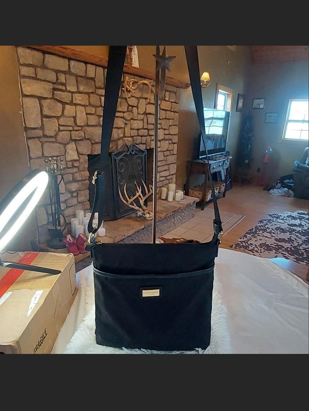 Tommy Hilfiger Amelia Crossbody Bag - Like New Black Nylon